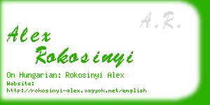 alex rokosinyi business card
